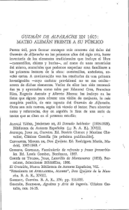 GUZM/ÍN DE ALFARACHE EN 1605: MATEO ALEMÁN ÉRENTE A