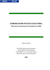 COMUNICACIÓN POLÍTICA ELECTORAL Elecciones Autonómicas