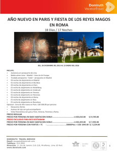 año nuevo en paris y fiesta de los reyes magos en roma