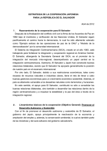 Politica de Cooperacion - Embajada de Japón en El Salvador