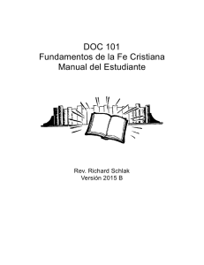 DOC 101 Fundamentos de la Fe Cristiana Manual del Estudiante