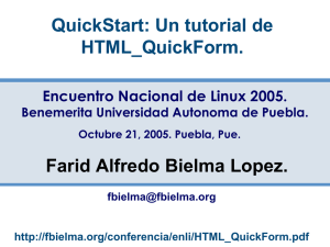 QuickStart: A tutorial for HTML_QuickForm