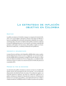 La estrategia de inflación objetivo en Colombia