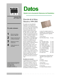 Septiembre 1999 - Asociación Mexicana de Estadística