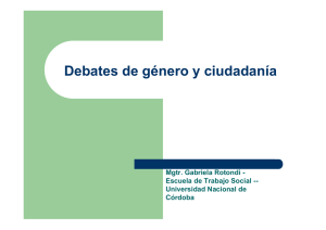 Debates de género y ciudadanía - Universidad Nacional de Córdoba