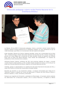 Destacado pedagogo cubano recibe Premio Nacional de la