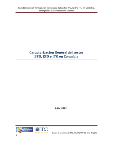 Caracterización General del sector BPO, KPO e ITO en Colombia