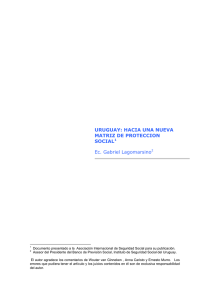 URUGUAY: HACIA UNA NUEVA MATRIZ DE PROTECCION