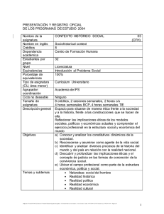 PRESENTACIÓN Y REGISTRO OFICIAL DE LOS PROGRAMAS DE