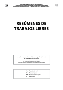resúmenes de trabajos libres - Sociedad Argentina de Pediatria