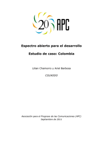 Espectro abierto para el desarrollo Estudio de caso: Colombia