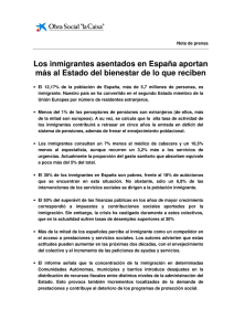 Los inmigrantes asentados en España aportan más al Estado del
