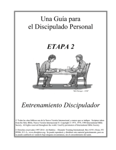 Una Guía para el Discipulado Personal ETAPA 2 Entrenamiento
