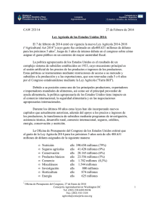 Nueva Ley Agricola 2014 - 2018 - Consejería Agrícola Argentina en