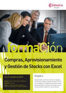 Compras, Aprovisionamiento y Gestión de Stocks con Excel