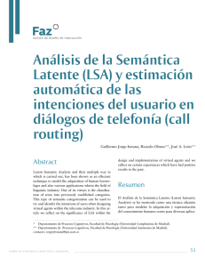 Análisis de la Semántica Latente (LSA) y estimación automática de