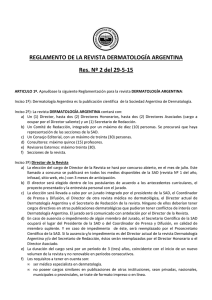 Reglamento de Revista Dermatología Argentina