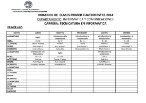 Departamento Inform&aacute;tica - Facultad de Ciencias Exactas y Naturales