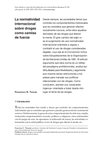 La normatividad internacional sobre drogas