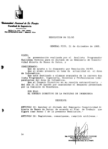 Resolución Nro. 052 - 21/12/1995