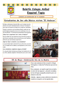 Boletín Mayo 2016 - Colegio Anibal Esquivel Tapia