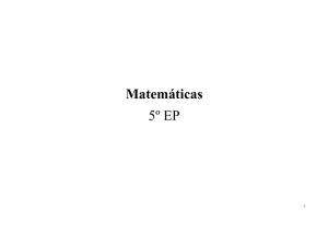 Matemáticas 5º EP - Consellería de Cultura, Educación e