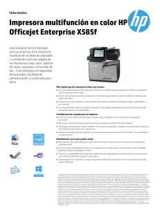 Impresora multifunción en color HP Officejet Enterprise X585f