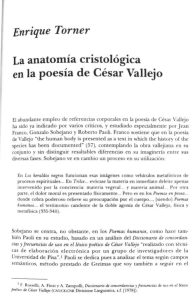 Enrique Torner La anatomía cristológica en la poesía de César Vallejo