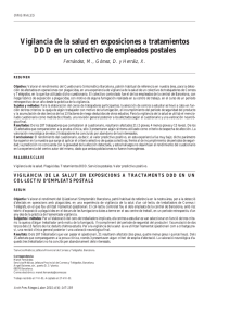 Vigilancia de la salud en exposiciones a tratamientos DDD en un