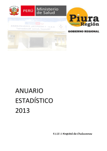 anuario 2013 - hospital de chulucanas