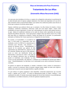 Tratamiento De Las Aftas - The American Academy of Oral Medicine