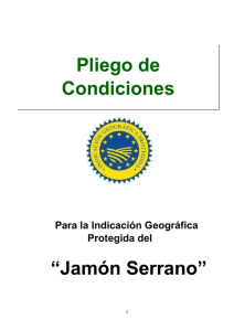Pliego de condiciones de la IGP `Jamón Serrano`
