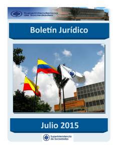 Boletín julio 2015 - Superintendencia de Sociedades