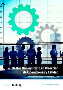 Máster Universitario en Dirección de Operaciones y Calidad