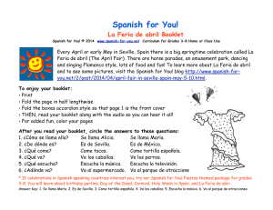 Spanish for You! Feria de abril Booklet