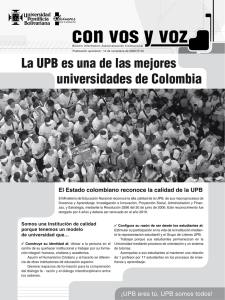 Boletín con vos y voz N° 3 - Universidad Pontificia Bolivariana