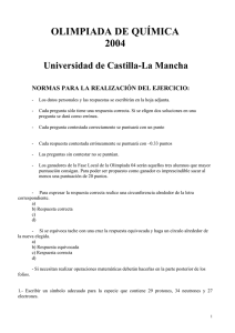 olimpiada de química - Universidad de Castilla
