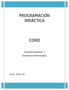 programación didáctica coro - Conservatorio Profesional de Música