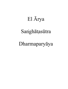 El Ārya Sanghātasūtra Dharmaparyāya