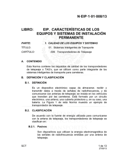 N·EIP·1·01·008/13 LIBRO: EIP. CARACTERÍSTICAS DE LOS