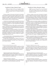 Orde de 23 d`abril de 2007 - Diari Oficial de la Comunitat Valenciana