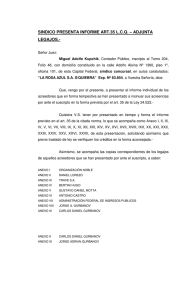sindico presenta informe art.35 lcq – adjunta legajos.
