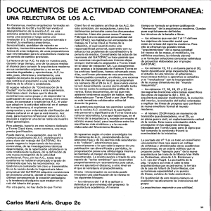 Documentos de actividad contemporanea: una relectura de los AC