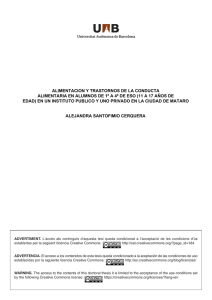 alimentacion y trastornos de la conducta alimentaria en alumnos de