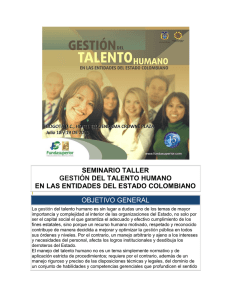 seminario taller gestión del talento humano en las entidades del