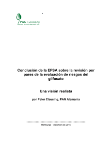Conclusión de la EFSA sobre la revisión por pares