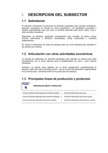 I. DESCRIPCION DEL SUBSECTOR - Ministerio de la Producción