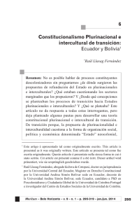 6 Constitucionalismo Plurinacional e intercultural de transición