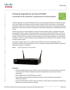 Cisco RV220W Network Security Firewall (Spanish)