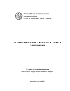 sistema de evaluación y elaboración de test en